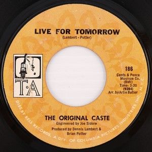 The Original Caste – One Tin Soldier / Live For Tomorrow 45 rpm 7" Single Record